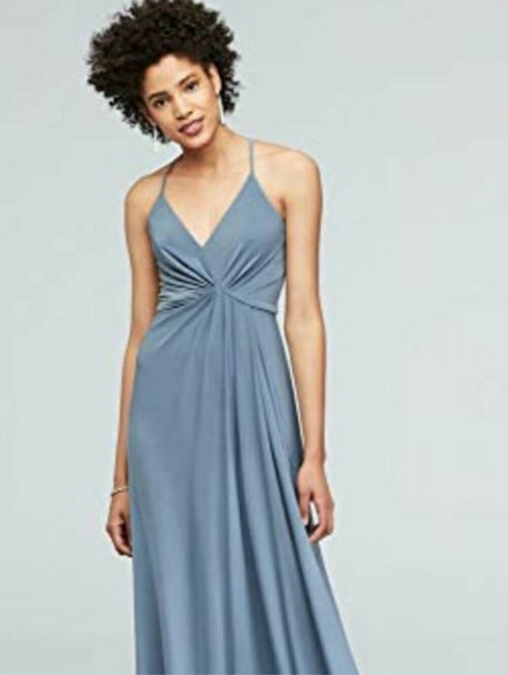 DB Studio Slate Blue Prom Wedding Maxi Evening Gown Dress Size 2
